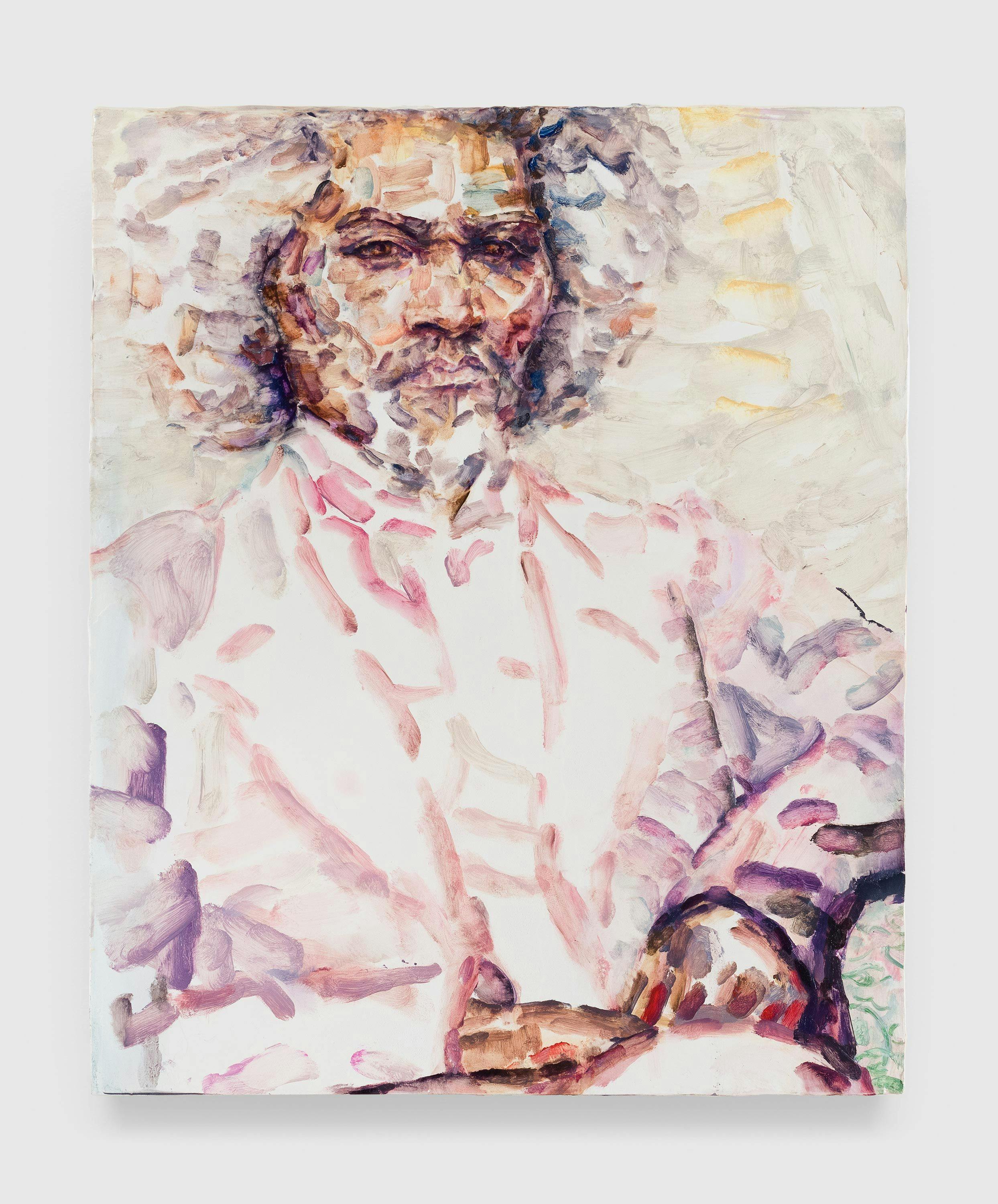 A painting by Elizabeth Peyton, titled Frederick Douglass,1863, dated 2021.